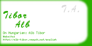 tibor alb business card